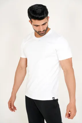 WHITE BASIC COTTON TEE