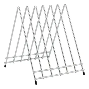 Winco CB-6L Cutting Board Rack, 6 Slots, Chrome Plated