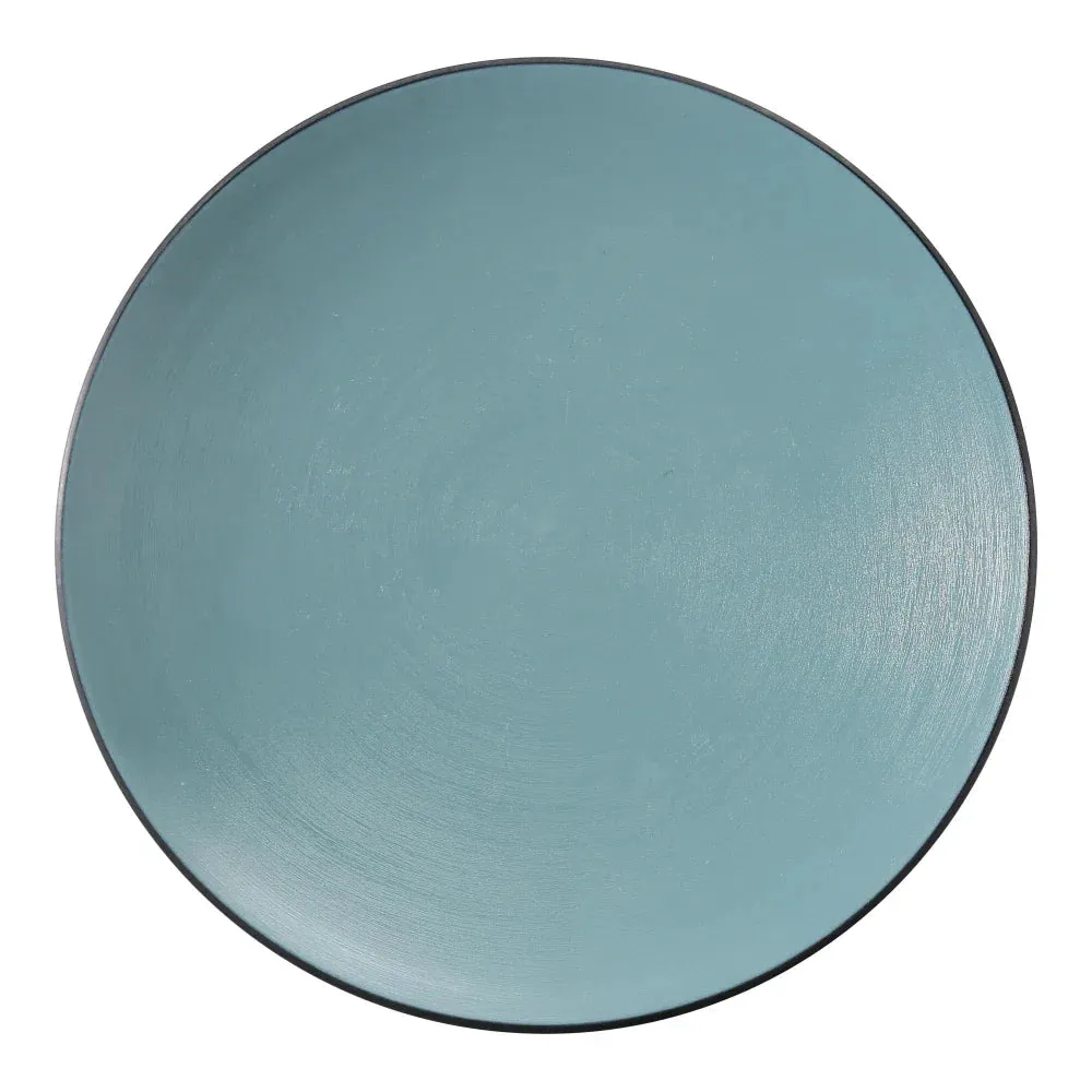 Yanco BM-107TL Birmingham Teal 7 1/2" X 7/8" Melamine Round Plate, Pack of 48