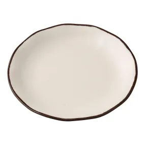 Yanco NA-107 Nature Art 7 1/2" White Melamine Round Bread / Butter Plate, Pack of 48