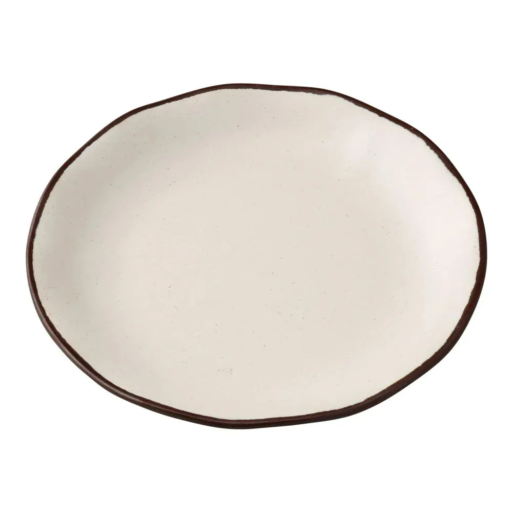 Yanco NA-107 Nature Art 7 1/2" White Melamine Round Bread / Butter Plate, Pack of 48