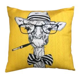 Yellow Giraffe Cushion Cover